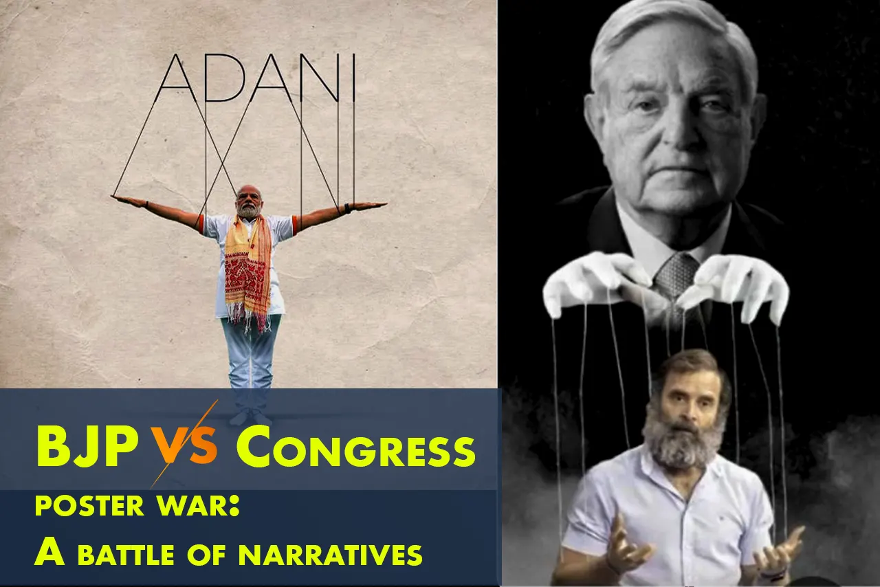 bjp vs congress poster war